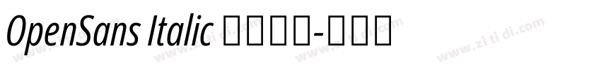 OpenSans Italic 常规斜体字体转换